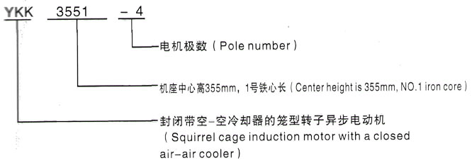 YKK系列(H355-1000)高压YE2-160M-6三相异步电机西安泰富西玛电机型号说明